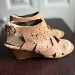 Tan Wedge Sandals